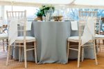 White linen tablecloth