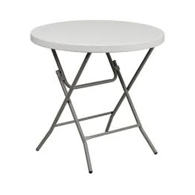 2'8" White Garden Table</br>Round